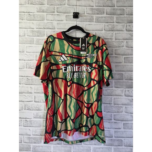 Adidas Arsenal AFC H PRESHI Red/Black/Green XL Soccer Dri-fit New - Picture 1 of 5